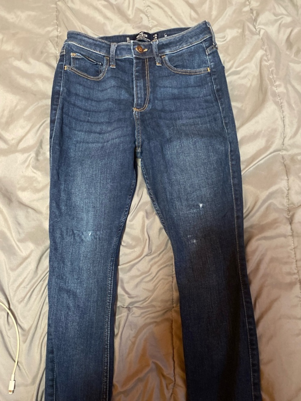 Hollister Dark Blue Curvy High-Rise Super Skinny Jeans